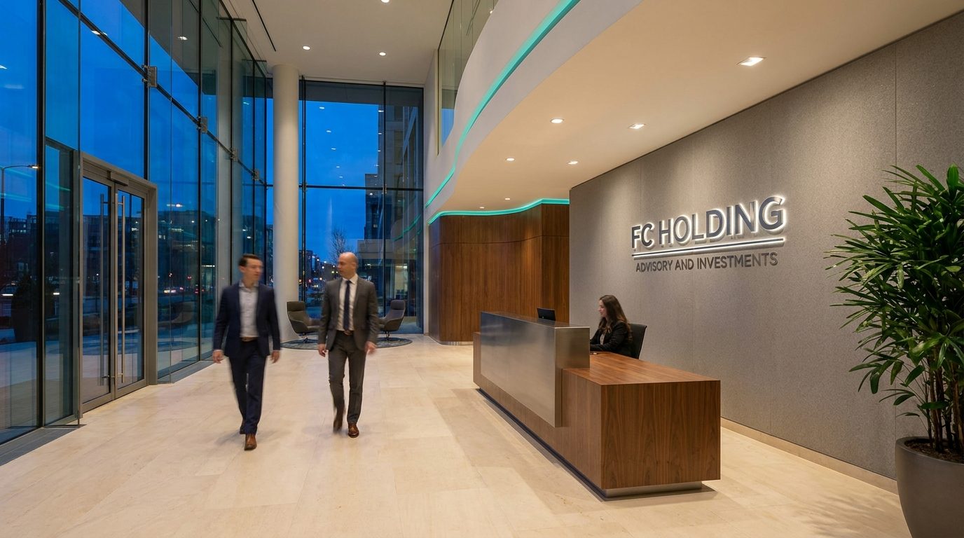 Reception of an FC Holding office with the group sign